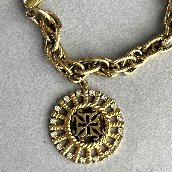 Rustic Cuff Logo Charm Silver OR Gold Byzantine You Pick 1or Both - Picture 11 of 12